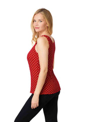Tianello Taupe "HoneyComb" Knit "Heidie" Tank Top-Pomegranate