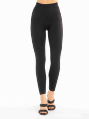 Tianello "DiDi" Seamless Ribbed, XTRA-SUPPORT, High Waist, Knit Classic Legging-Black