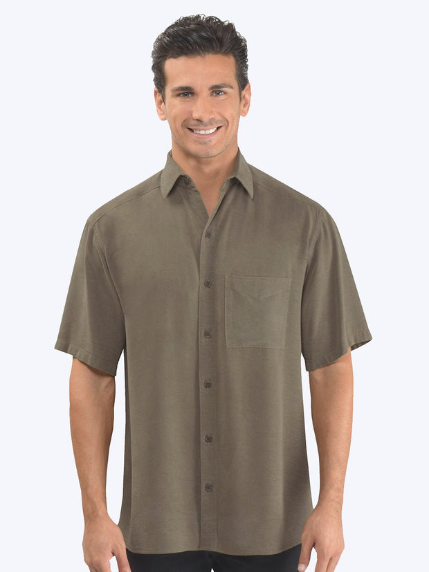 Tianello TENCEL™ Men's Short Sleeved Camp Shirt - Tianello.com