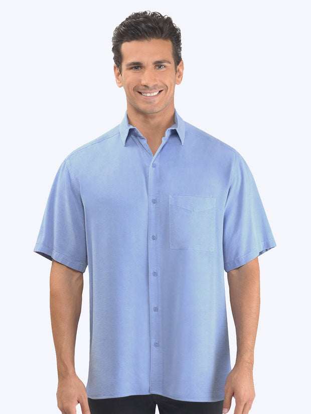 Tianello TENCEL™ Men's Short Sleeved Camp Shirt - Tianello.com