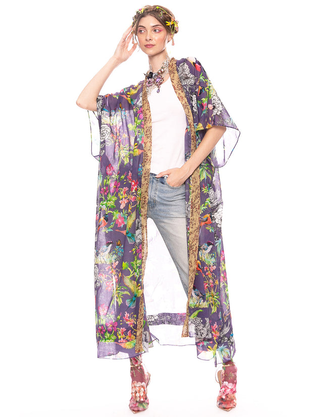  Tianello Aratta  "Dreaming of Paradise"   Long Kimono Lilac
