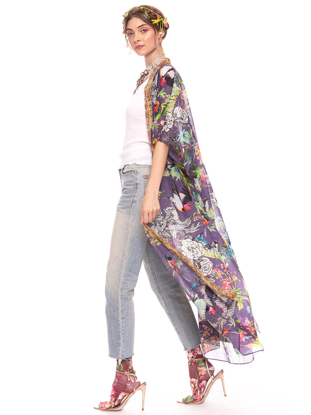  Tianello Aratta  "Dreaming of Paradise"   Long Kimono Lilac
