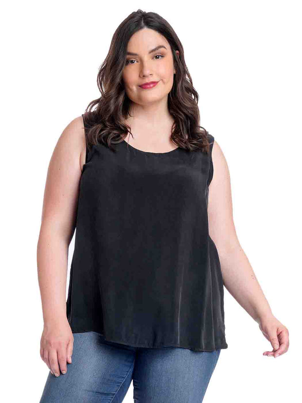 Tianello Plus Sized  Sueded "Cupro" Bemberg "Gina" Tank