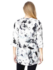  Tianello  "EVE" Print  Sueded Cupro "Diva' Blouse-Wash