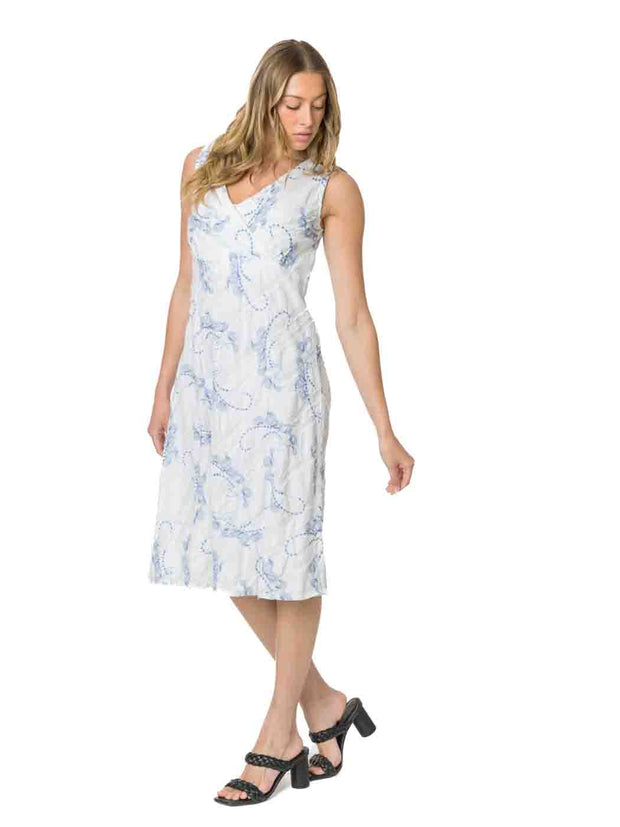 Tianello "Holly"  Embroidered COTTON "CINDY" Tank Dress