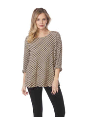  Tianello Honeycomb Knit Jersey "Martha" Blouse-(Oversized Fit)-Line"