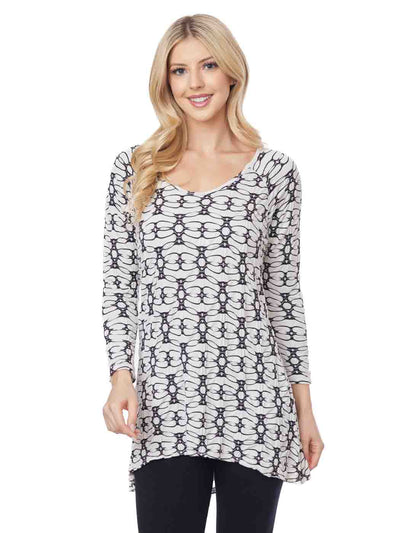 Tianello "Arana Knit Jersey Jacquard Livia Tunic 