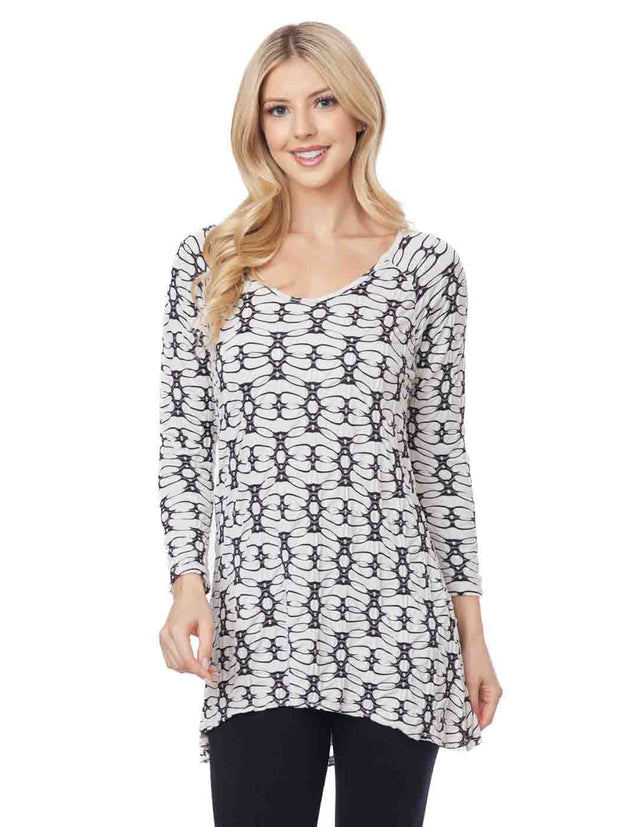 Tianello "Arana Knit Jersey Jacquard Livia Tunic 