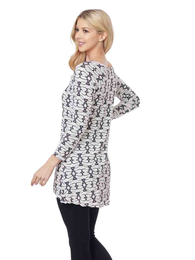 Tianello "Arana Knit Jersey Jacquard Livia Tunic 