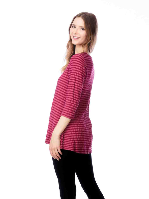 Tianello "Fontaine" Knit Jersey "Leyton" Tunic-Vintage Rose