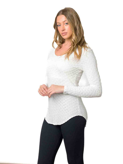 Tianello "HANA" Honeycomb Knit Jacquard L.S."KOI" Tunic