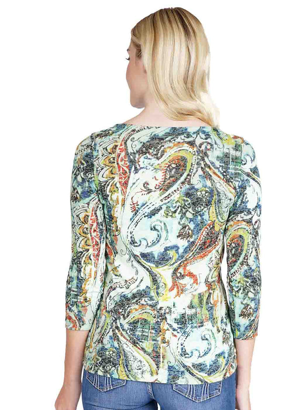 Tianello "Happa" Print Knit Burnout "Ballet" Tee-Wash