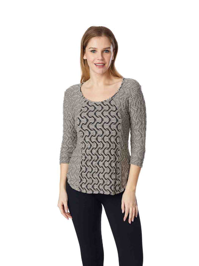 Tianello "Innu" Knit Jacquard L.S. "Koi" Tunic-Line'