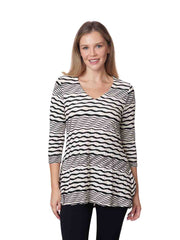 Tianello "Stripe" Knit Jersey Jacquard "Leyton" Tunic