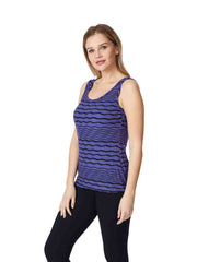 Tianello Taupe "Stripe" Knit "Heidie" Tank