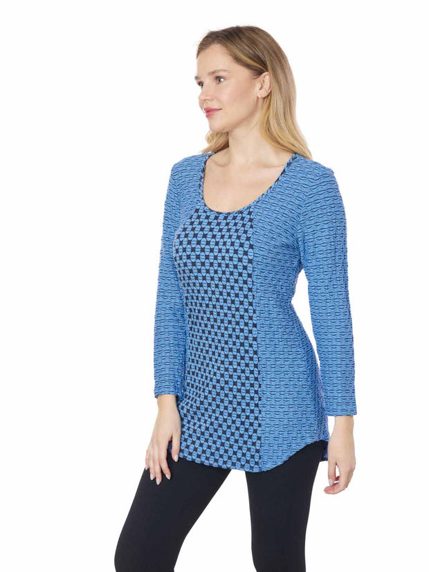 Tianello "Lemore "Knit Jacquard "Koi" Blouse