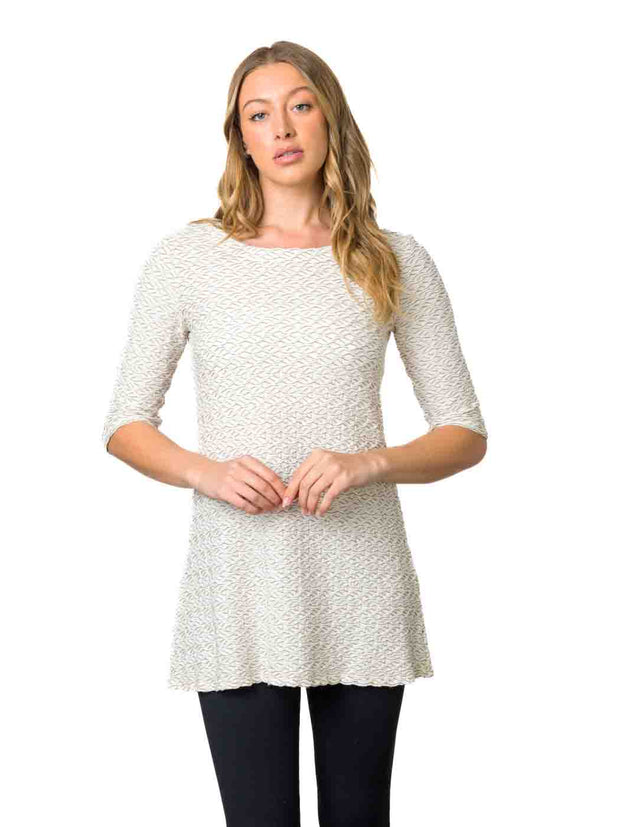 Tianello "Lexi" Knit Jacquard "LouAnn" Blouse