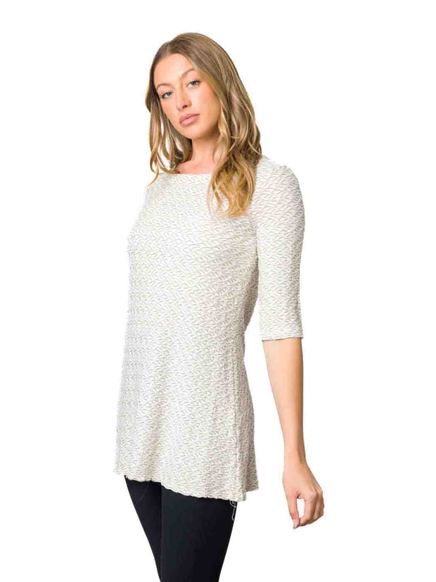 Tianello "Lexi" Knit Jacquard "LouAnn" Blouse
