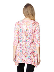 Tianello "Mystic" Print Cotton Burnout "Asbury" Tunic-Wash