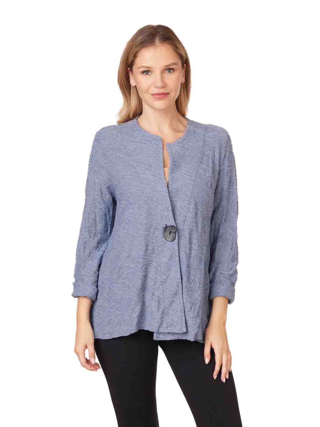 Tianello Osborne Knit Lando Jacket Milky Blue XS S L Tianello