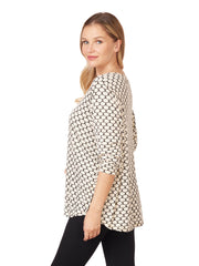 Tianello Honeycomb Knit Jersey "Martha" Blouse-(Oversized Fit)
