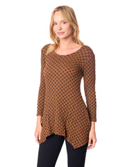 Tianello "Honey Comb" Knit Jersey Jacquard "Asbury" Tunic