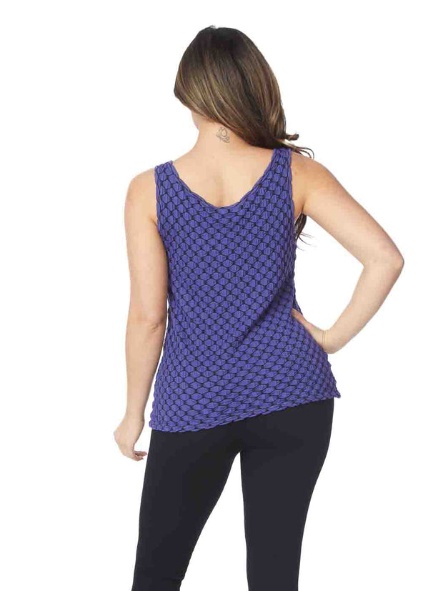 Tianello Taupe "Honeycomb" Knit "Heidie" Tank-Dusty Lilac