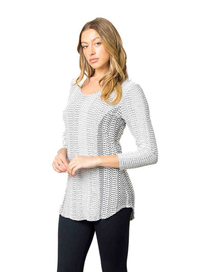 Tianello "Reka" Knit Jacquard L.S. "Koi" Tunic