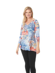 Tianello "Scarlet" Cotton Burnout "Leyton" Tunic-Wash