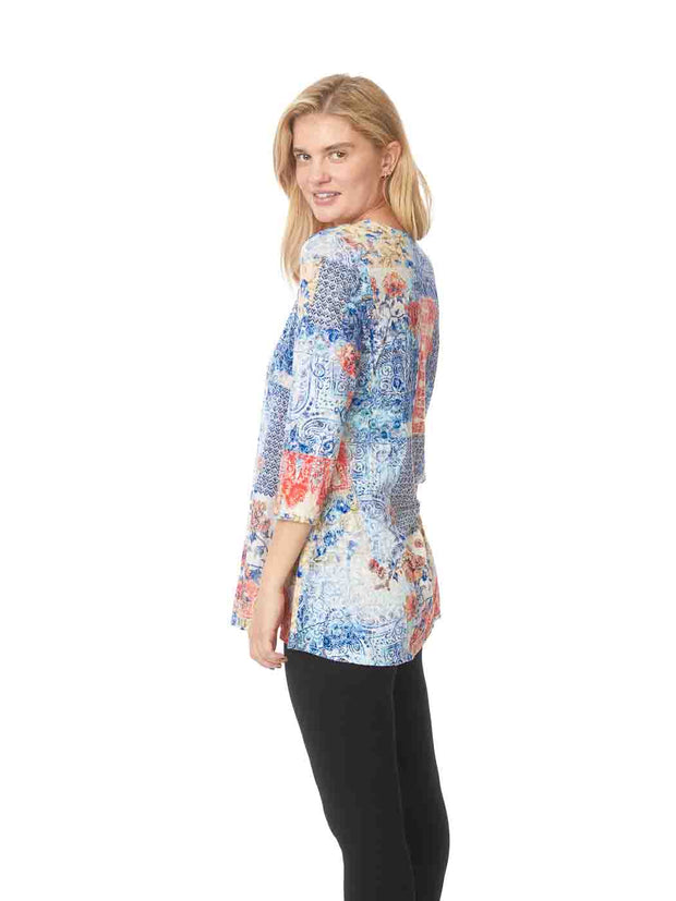 Tianello "Scarlet" Cotton Burnout "Leyton" Tunic-Wash