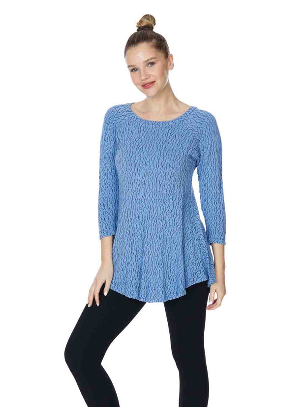 Tianello  "Sequoia" Jacquard Knit "Sochie" Tunic-Periwinkle