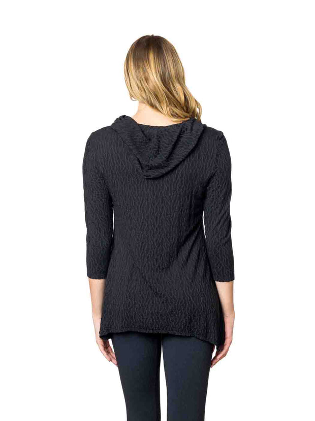 Tianello "Sequoia" Jacquard Knit Jersey "Siri" Cowl Tunic