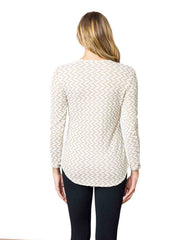 Tianello "Silvia" Knit Jacquard L.S. "Koi" Tunic