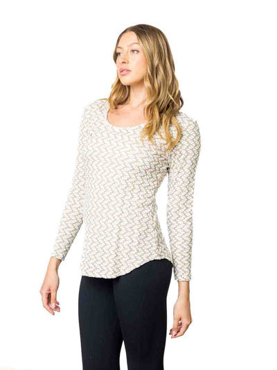 Tianello "Silvia" Knit Jacquard L.S. "Koi" Tunic