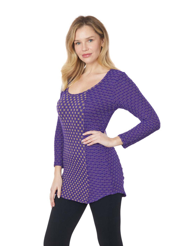 Tianello "Lemore"Knit Jacquard "Koi" Blouse