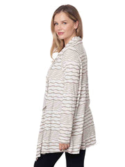 Tianello "Bent Stripe"  Knit Jacquard "Naslyne" Jacket