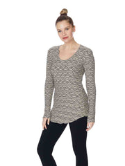 Tianello "VIVA" Knit Jacquard L.S. "Koi" Tunic-Line"