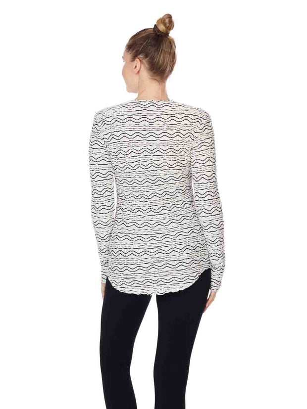 Tianello "VIVA" Knit Jacquard L.S. "Koi" Tunic-Wash