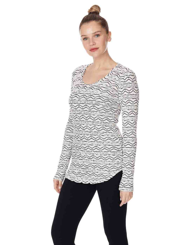 Tianello "VIVA" Knit Jacquard L.S. "Koi" Tunic-Wash