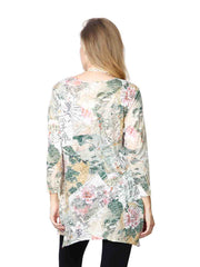 Tianello "YUKO" Print Cotton Burnout "Asbury" Tunic-Wash
