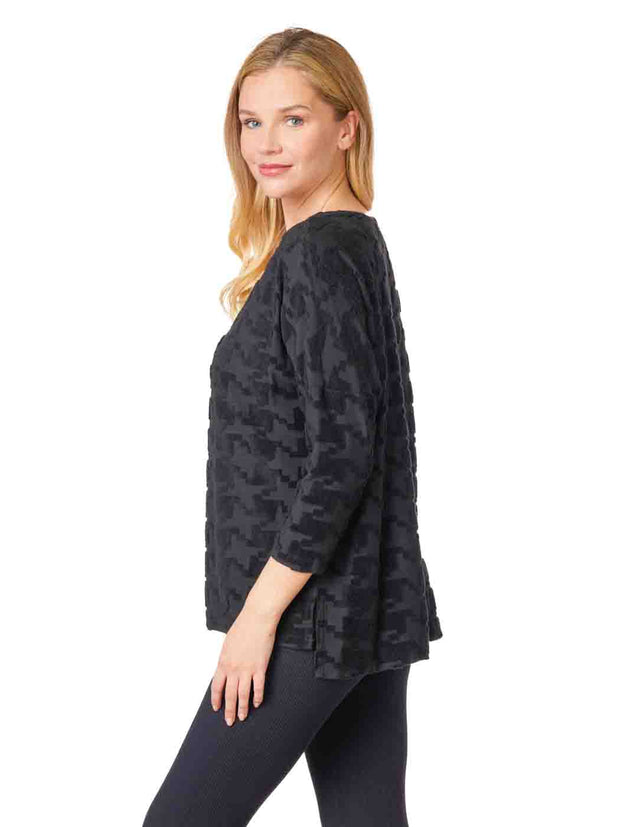 Tianello "Zahara" Knit Jersey Numi Tunic-Black