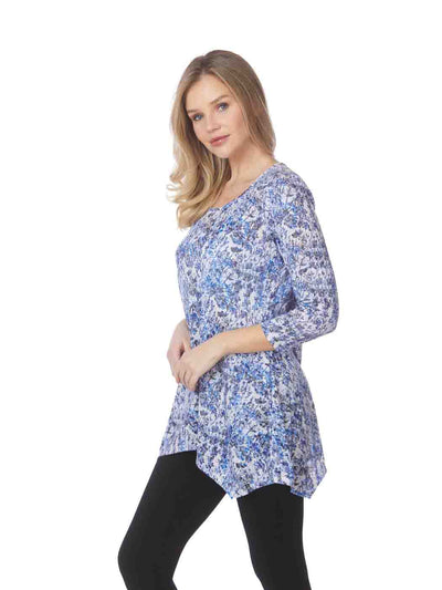 Tianello "Zona" Print Cotton Burnout "Asbury" Tunic-Wash