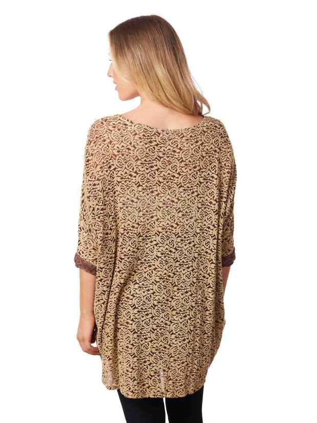 Tianello "Little Rosita" Jacquard Knit "OVERSIZED" "Chili" Tunic- S,M
