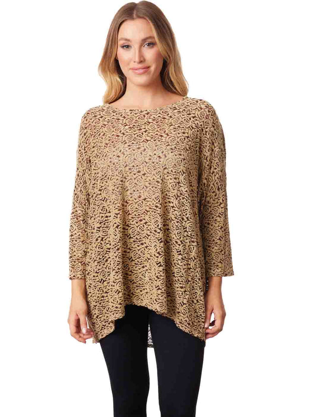 Tianello "Little Rosita" Jacquard Knit "OVERSIZED" "Chili" Tunic- S,M