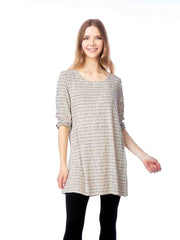 Tianello French Knit #62 Jersey Jacquard "Mara" Tunic-Wash