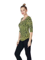 Tianello "ADELLE" French Knit Jacquard  S.S. "Koi" Tee