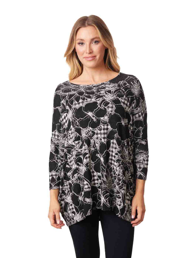 Tianello "Bowdeen" French Jacquard Knit "OVERSIZED" "Chili" Tunic- 