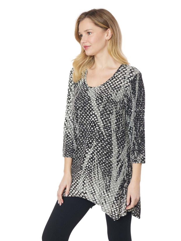 Tianello  "Coquil" - French Knit Jersey Jacquard "ASBURY" Tunic 