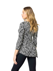 Tianello "Chevron" French Knit "Toni" Tunic