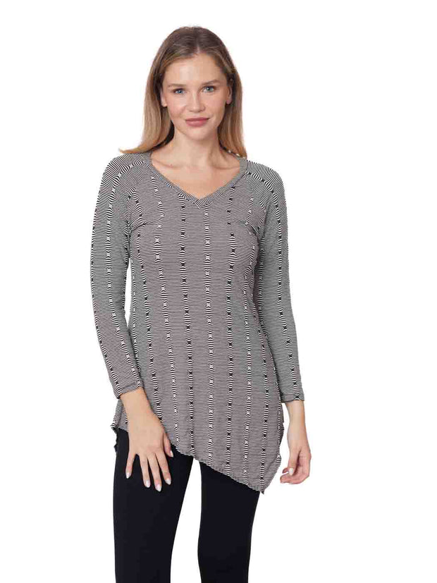 Tianello "Fianna" French Knit Jacquard "Toni" Tunic